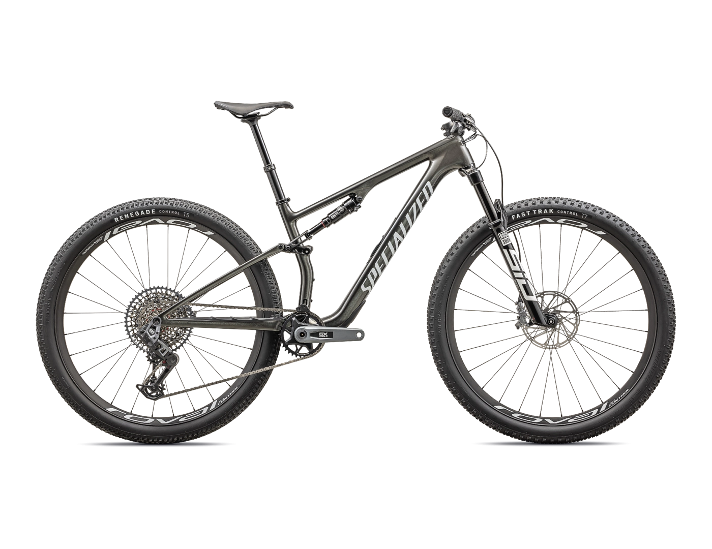 2024 Specialized EPIC 8 Expert Mountain Bike - Medium, Gloss Carbon/Black Pearl White