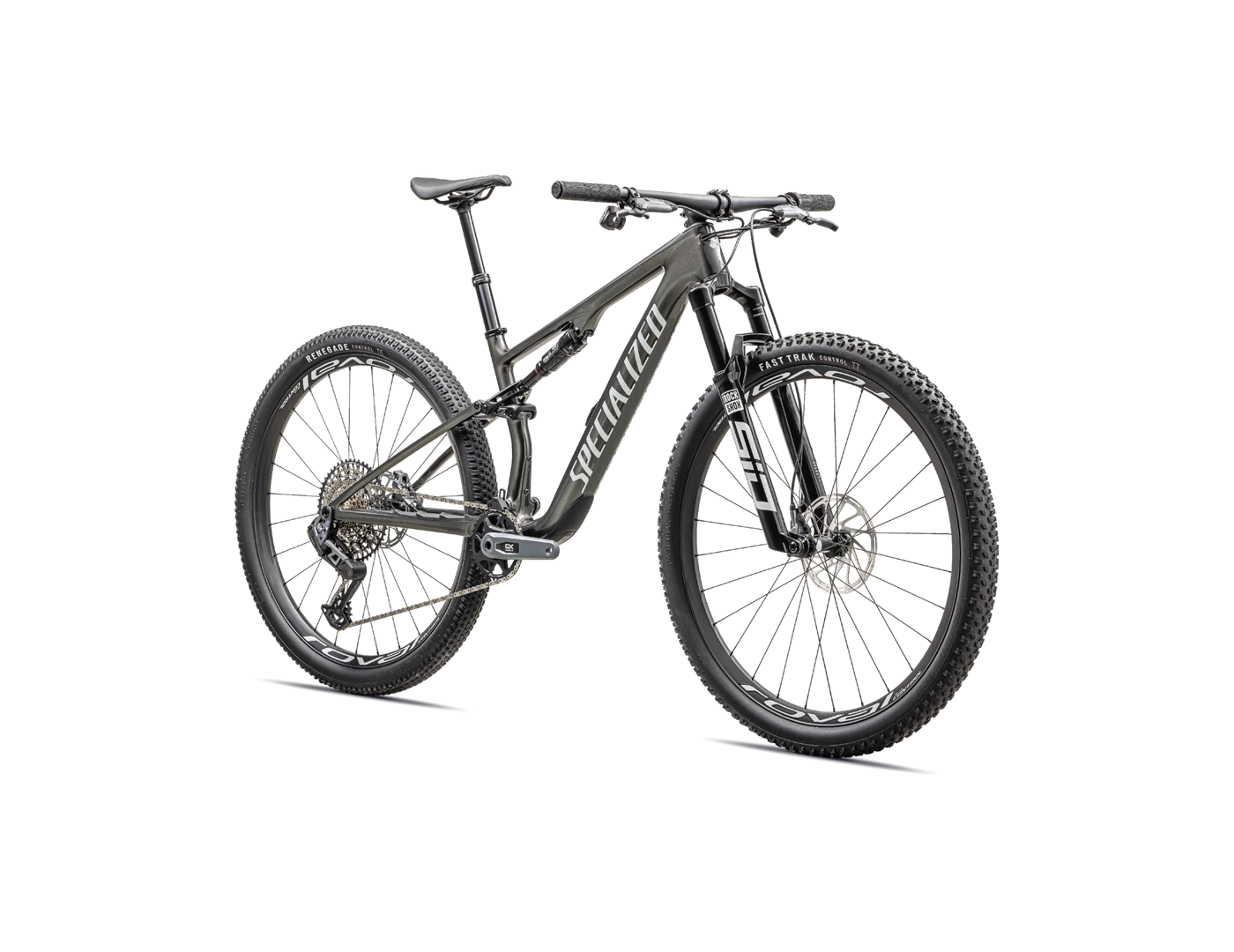 2024 Specialized EPIC 8 Expert Mountain Bike - Medium, Gloss Carbon/Black Pearl White