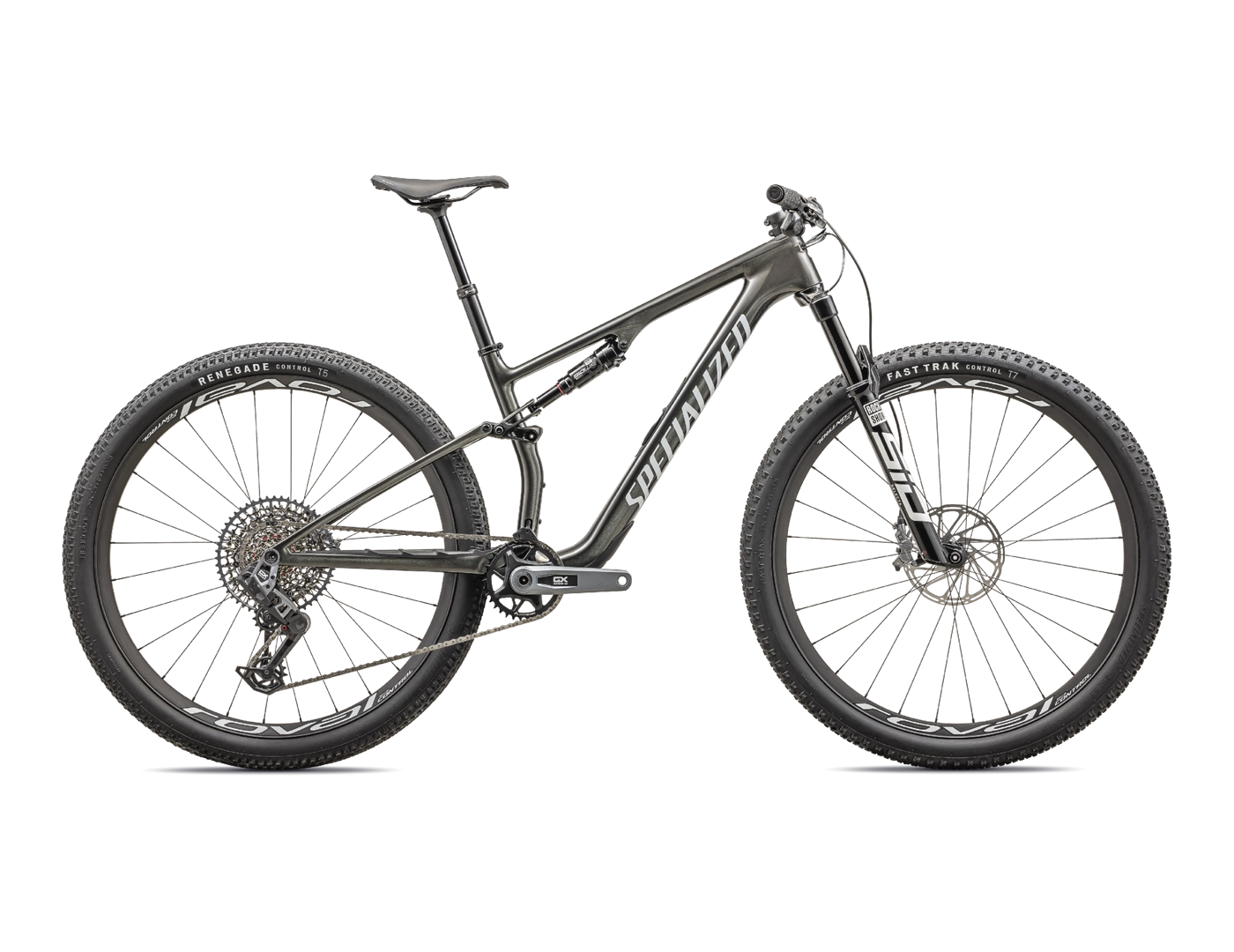 2024 Specialized EPIC 8 Expert Mountain Bike - Small, Gloss Carbon/Black Pearl White