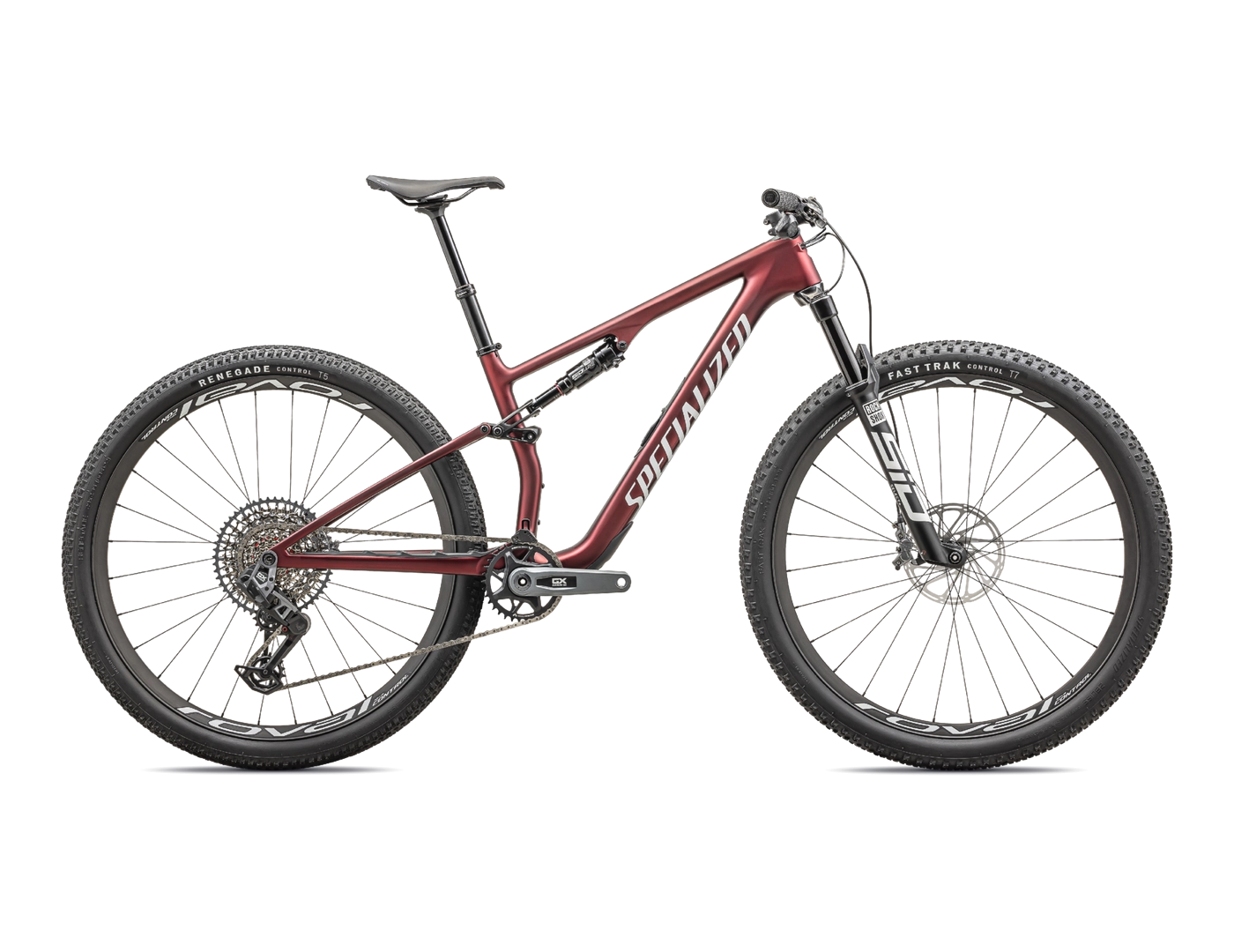 2024 Specialized EPIC 8 Expert Mountain Bike - Small, Satin/Redsky White