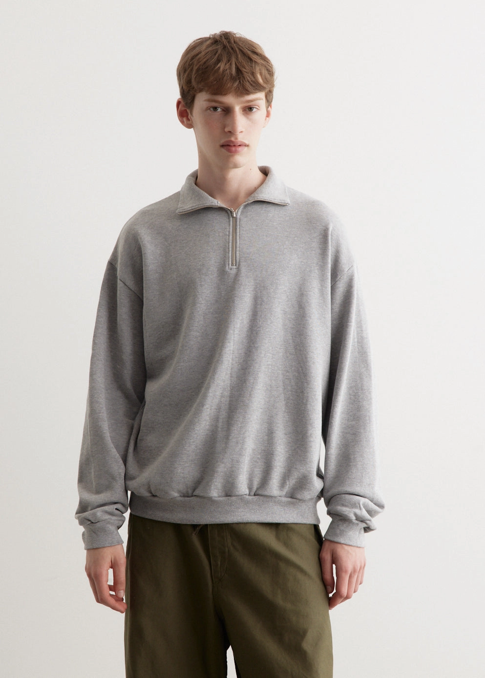 30/-Knit Half Zip Rainbowy Patch Sweatshirt