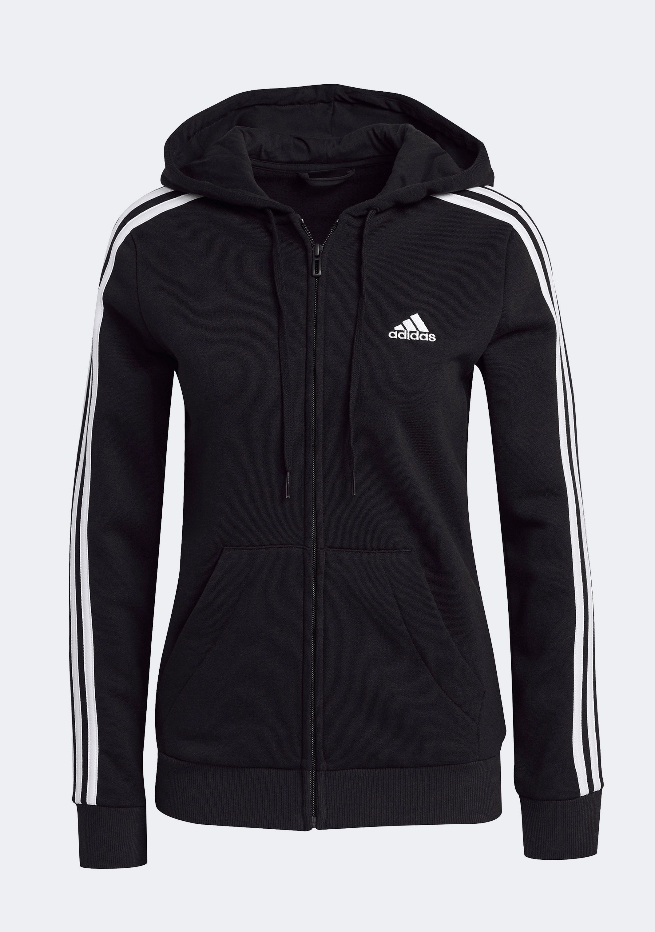 Adidas Women's Fleece 3-Stripes Full-Zip Hoodie