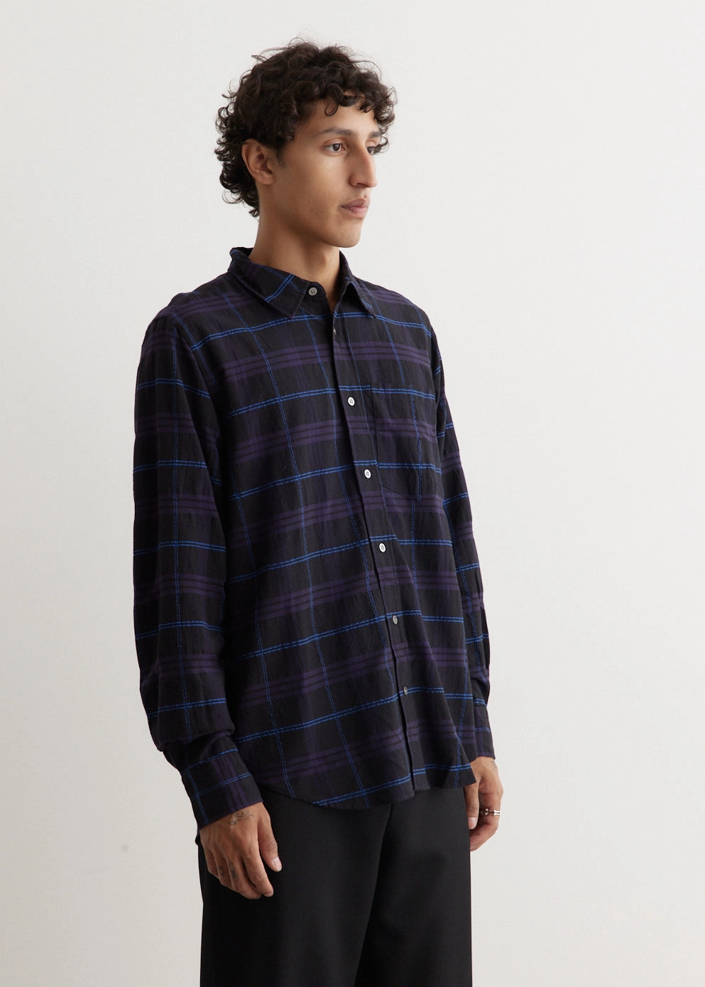 Algot Relaxed Textured Check Shirt