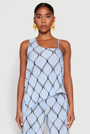 Almost Famous Plisse Asymmetrical Top