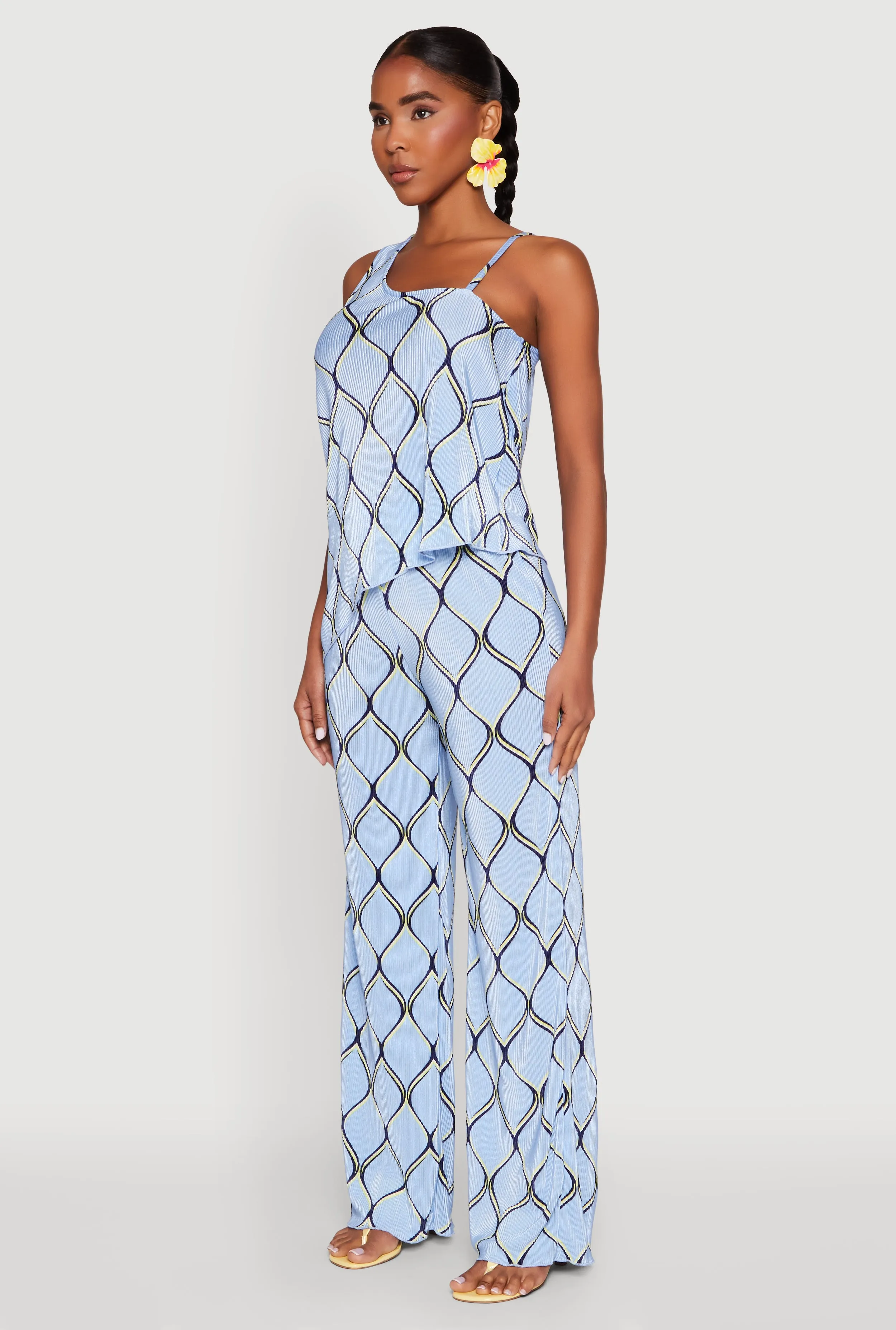 Almost Famous Plisse Asymmetrical Top