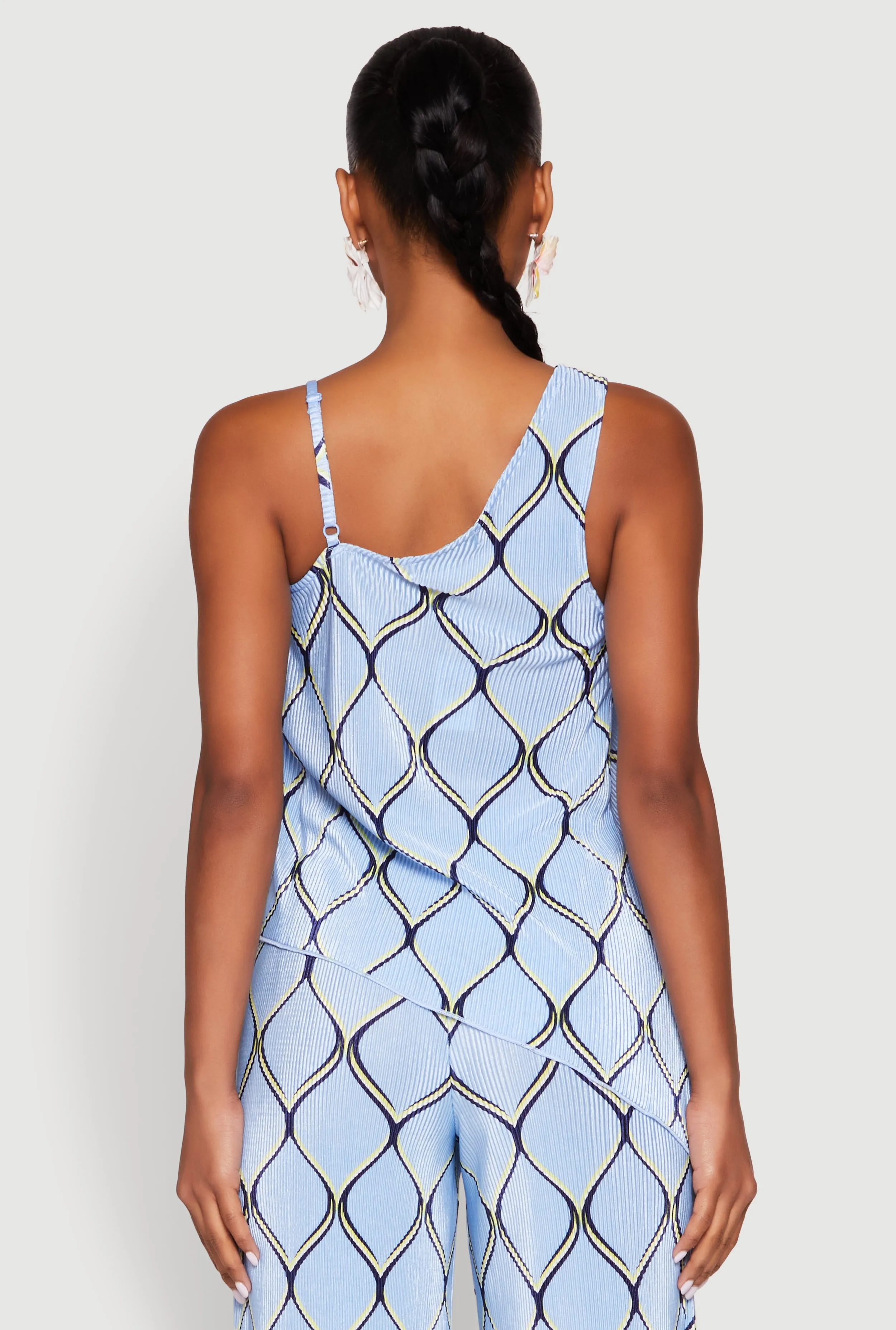 Almost Famous Plisse Asymmetrical Top