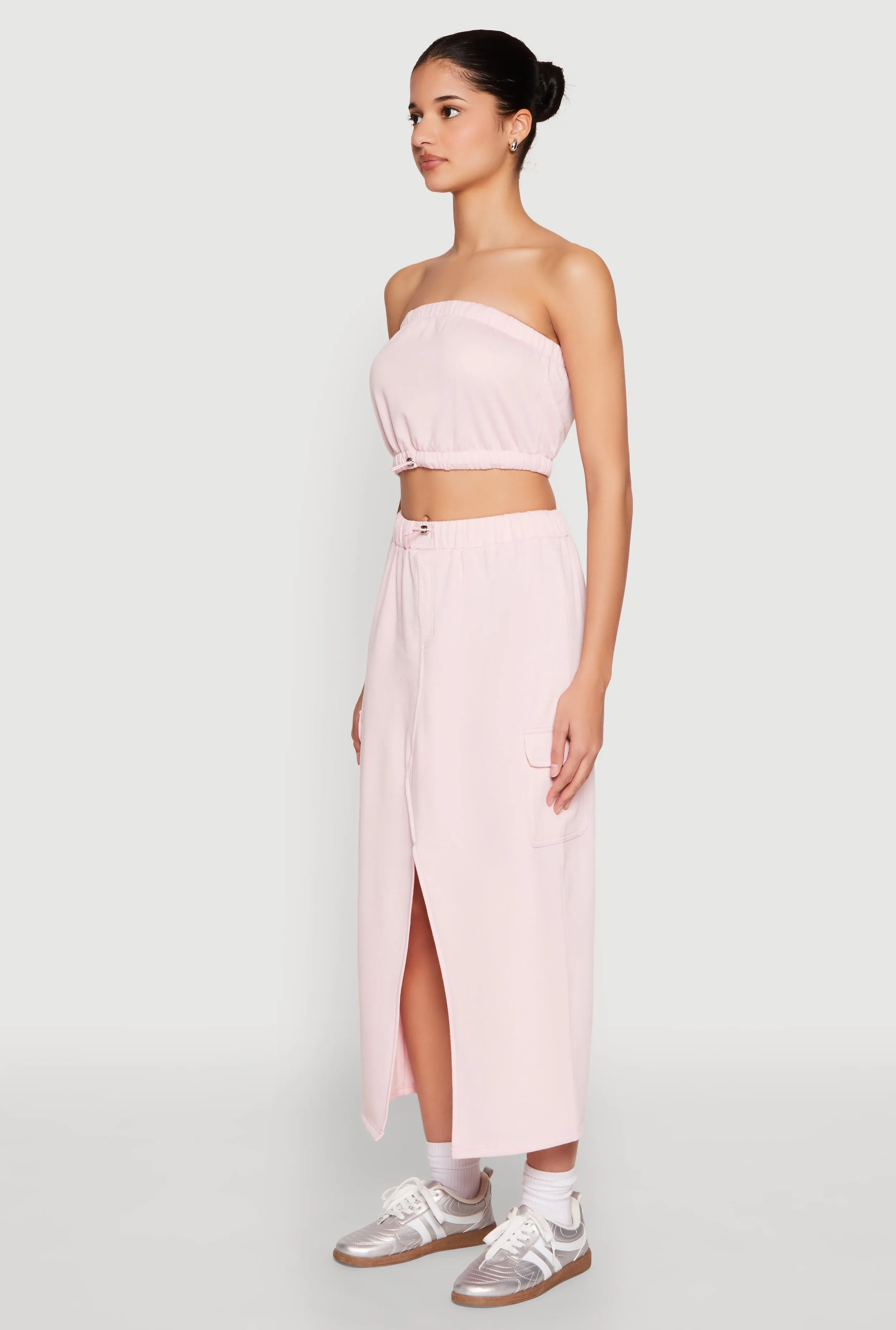 Almost Famous Toggle Drawstring Bandeau Top