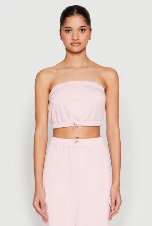 Almost Famous Toggle Drawstring Bandeau Top