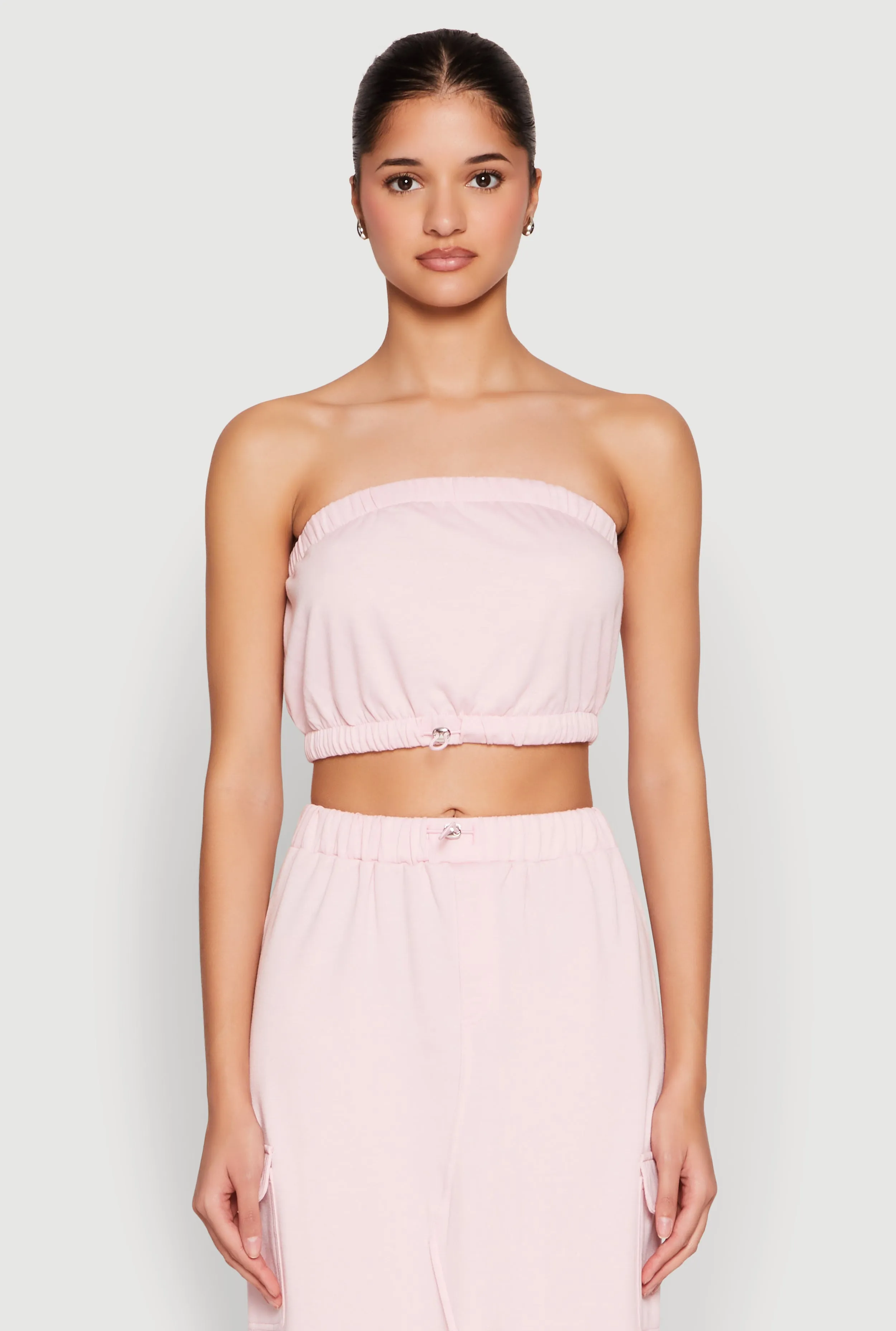 Almost Famous Toggle Drawstring Bandeau Top