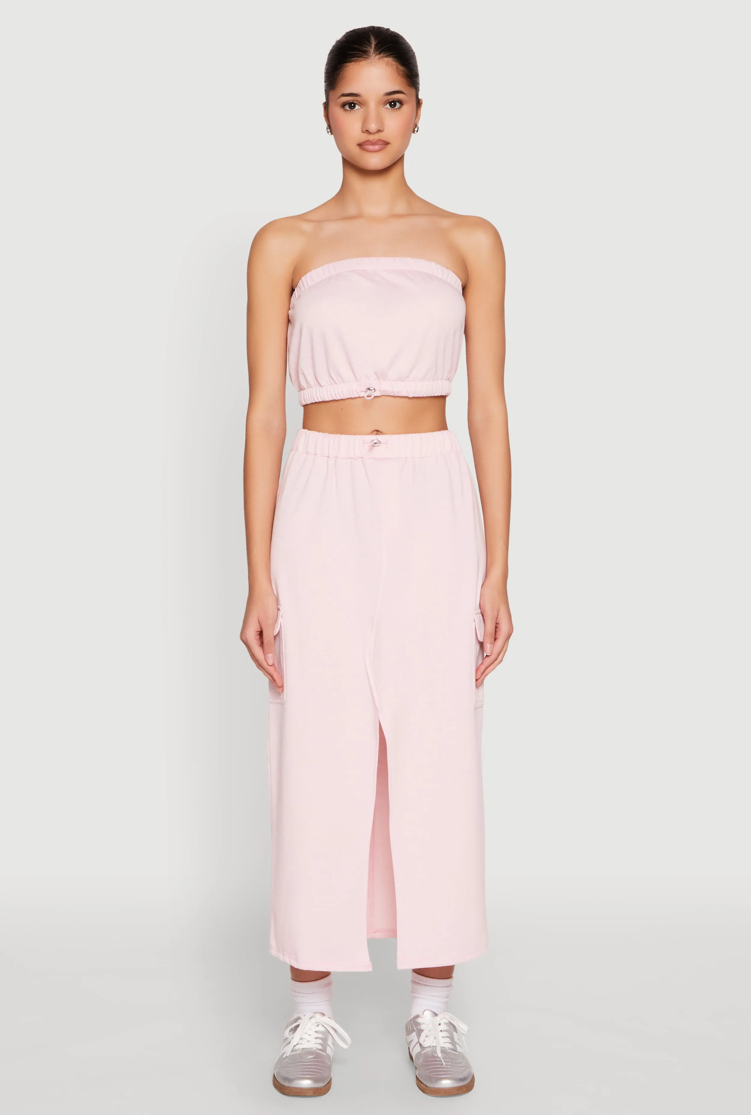 Almost Famous Toggle Drawstring Bandeau Top