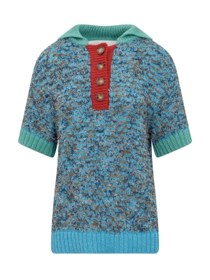 Andersson Bell Yosemite Ribbed Knit Polo Shirt