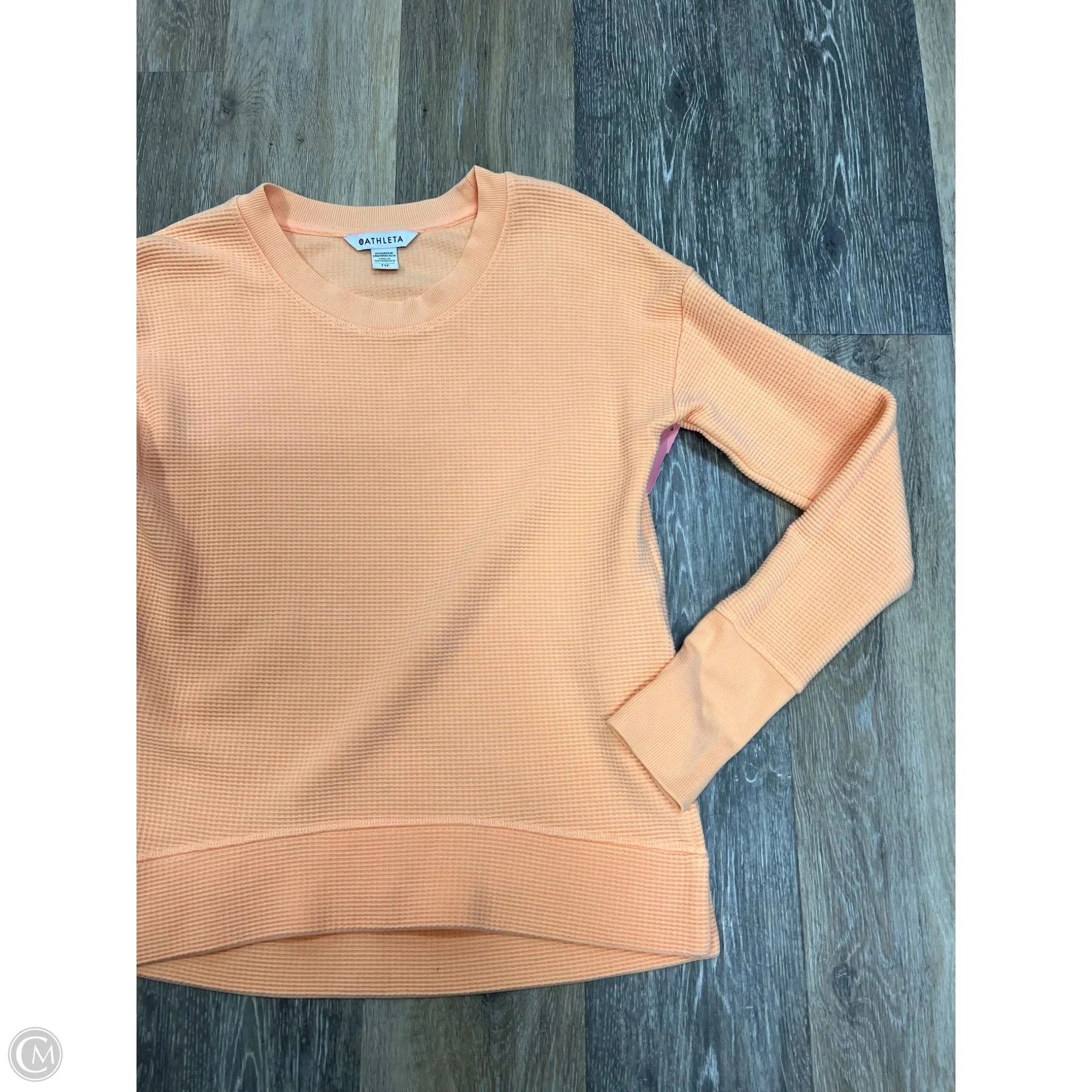 Athletic Top Long Sleeve Collar By Athleta In Orange, Size: Xxs