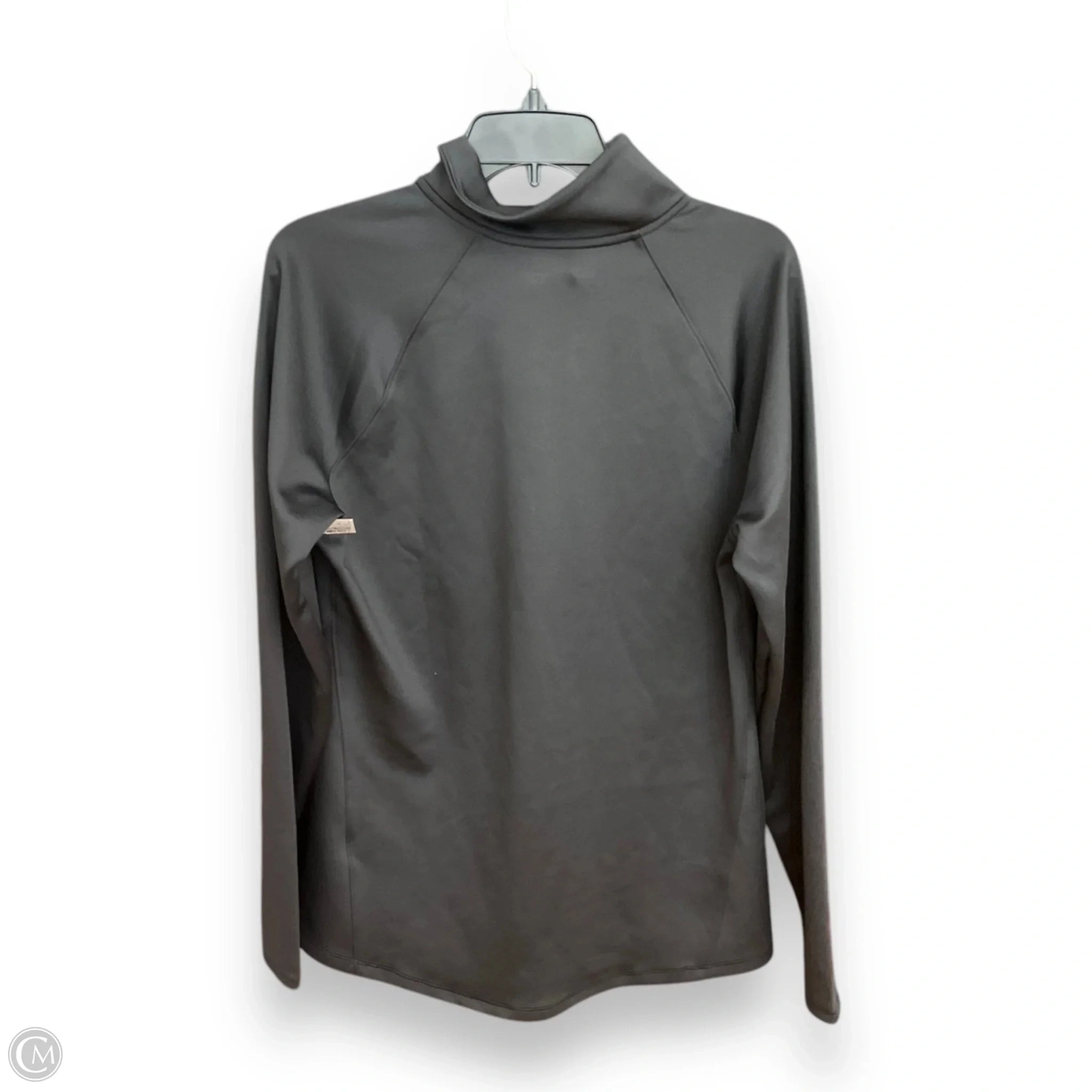 Athletic Top Long Sleeve Collar By Under Armour In Black, Size: Xl