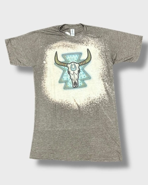 Aztec Turquoise Skull T-shirt AZT001