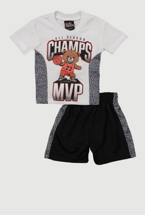Baby Boys 0-9M All Season Champs Tee and Shorts