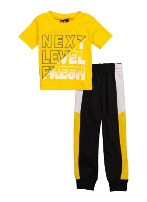Baby Boys 0-9M Next Level Fresh Graphic Tee and Joggers