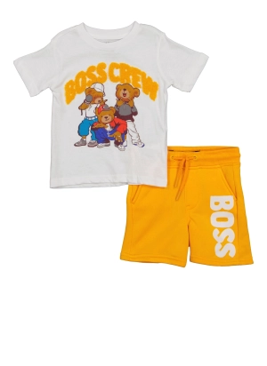 Baby Boys 12-24M Boss Crew Chenille Graphic Patch Tee and Shorts