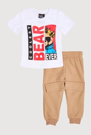 Baby Boys 12-24M Coolest Bear Ever Graphic Tee and Joggers