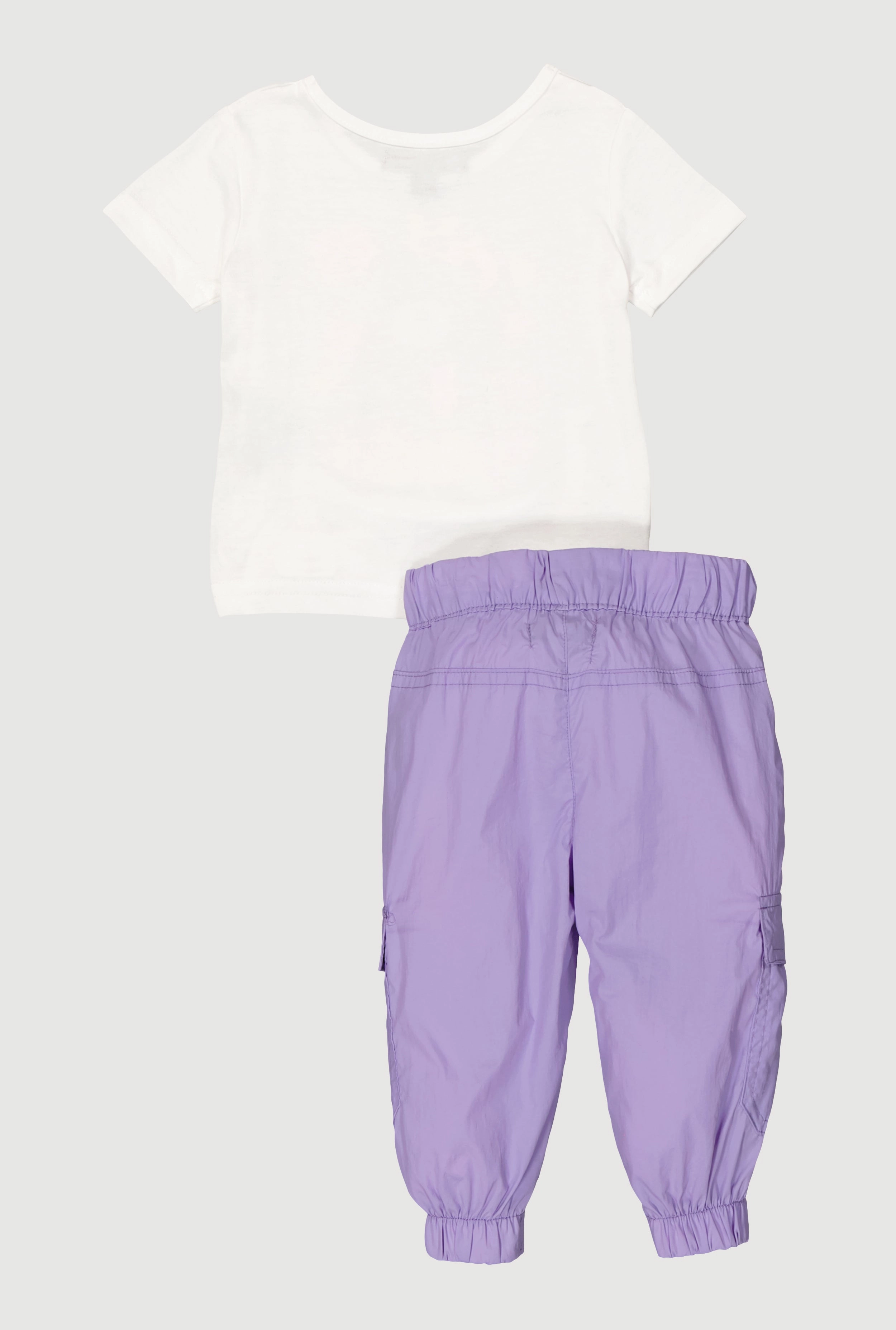 Baby Girls 0-9M Unique Bear Graphic Tee and Cargo Joggers