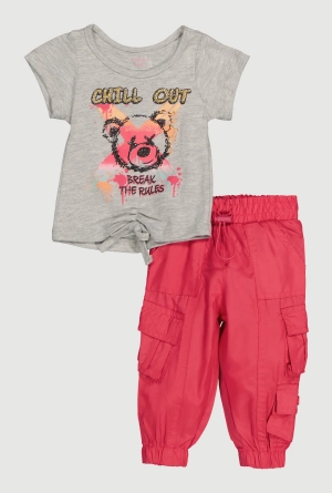 Baby Girls 12-24M Chill Out Tee and Cargo Joggers
