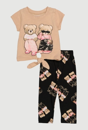 Baby Girls 12-24M Sassy Girl Bears Graphic Tee and Leggings