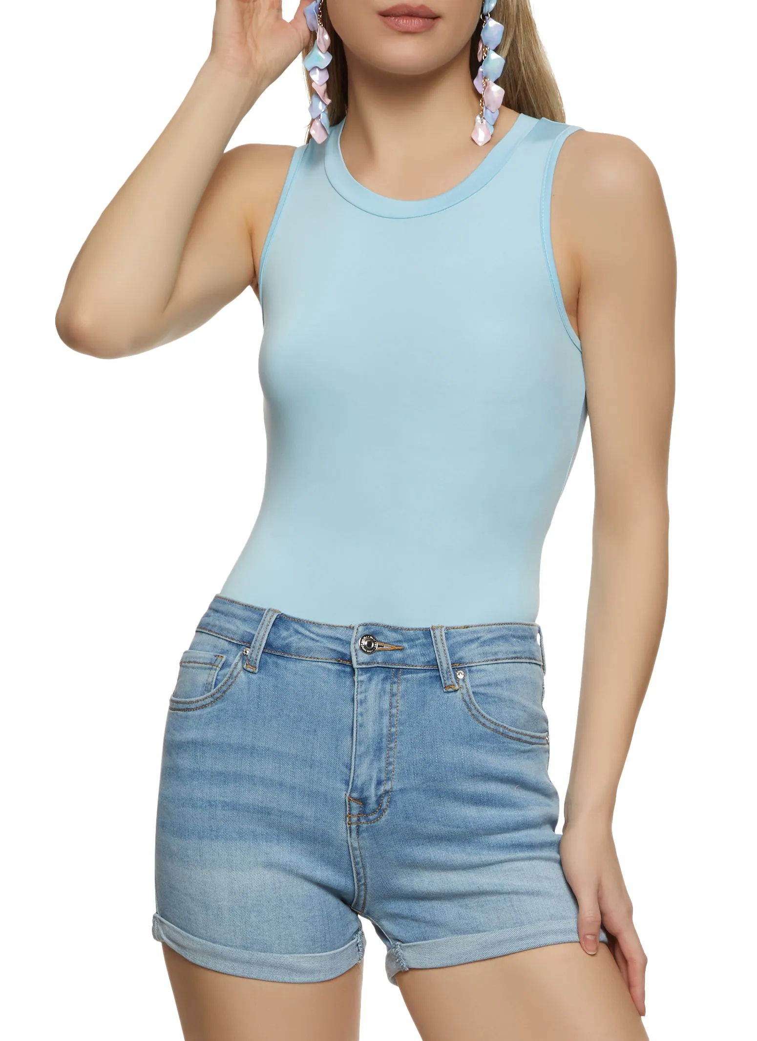 Basic Crew Neck Tank Bodysuit