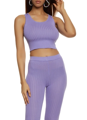 Basic Ribbed Knit Tank Top