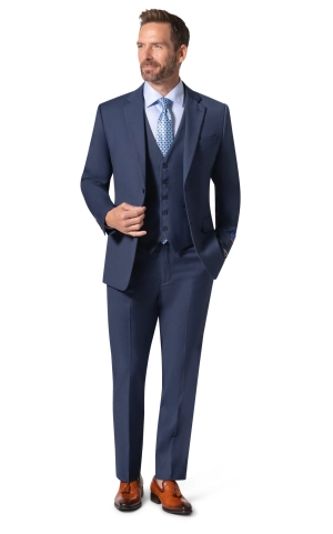 Bergamo Orange MARCO 003 Slim Fit Suit - Blue