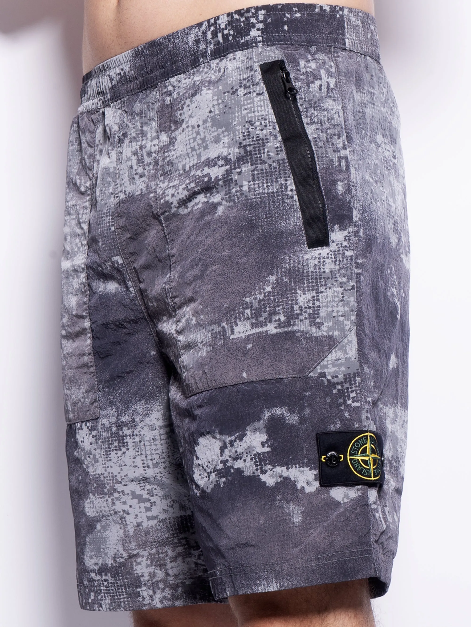 Bermuda Econyl Camouflage Grey