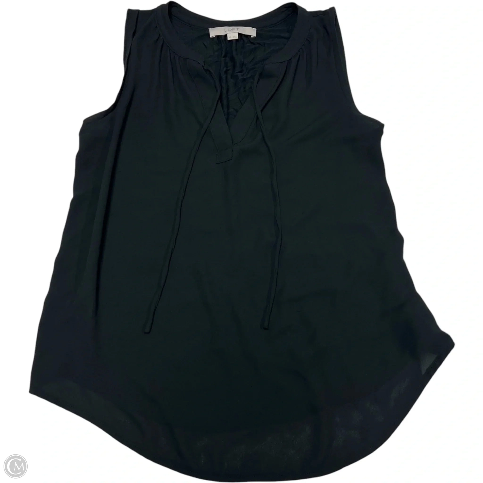 Blouse Sleeveless By Loft In Black, Size: Xs
