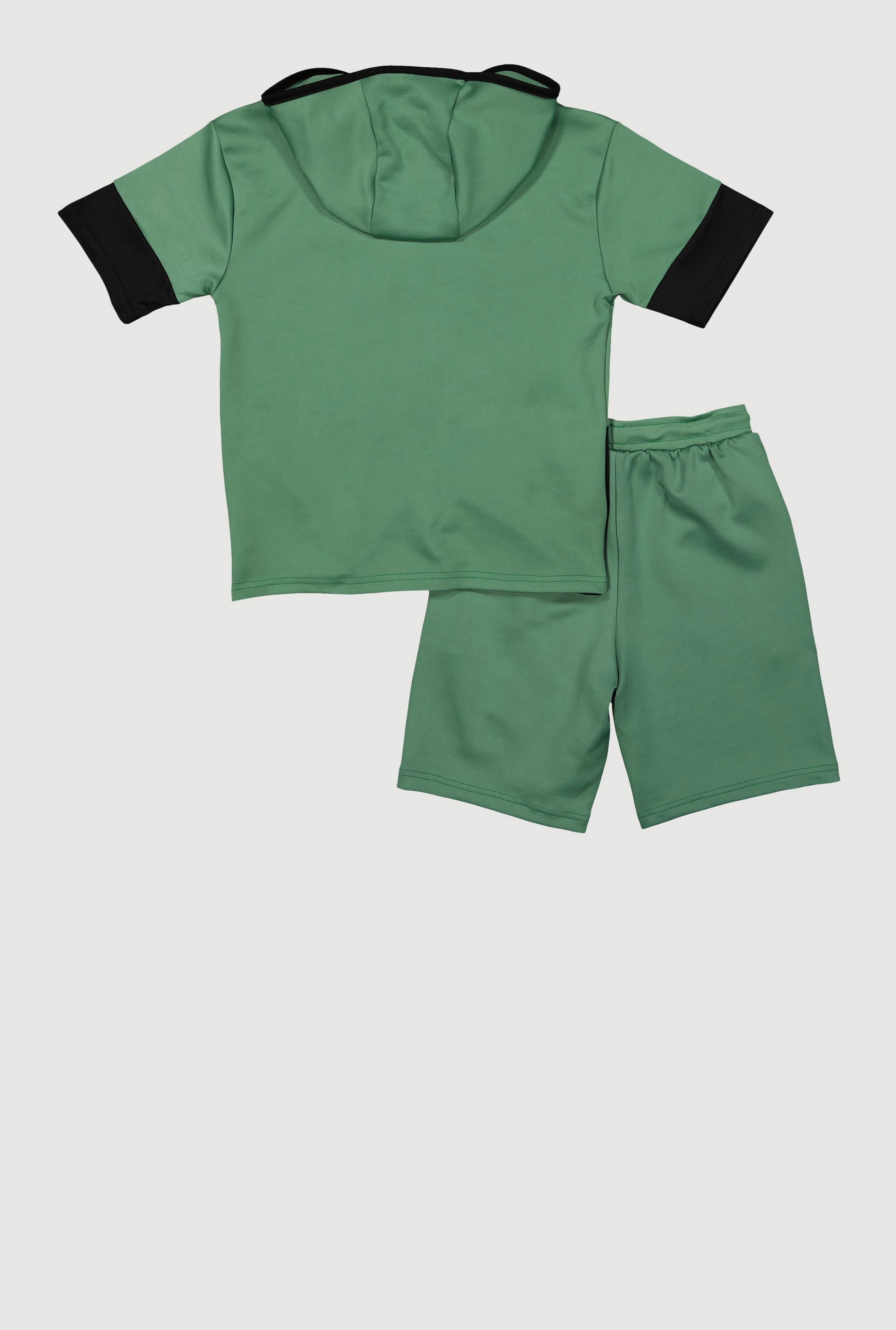 Boys Color Block Bear Graphic Tee and Shorts