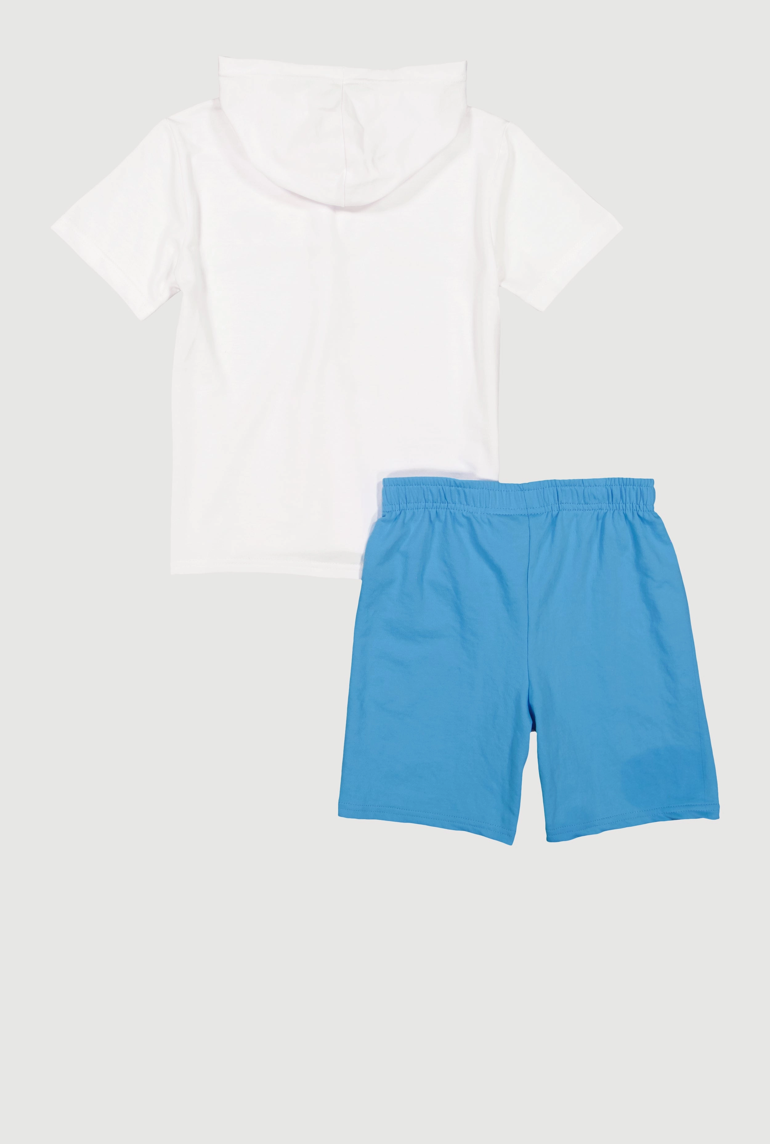 Boys Here Comes Teddy Hooded Top and Shorts Set
