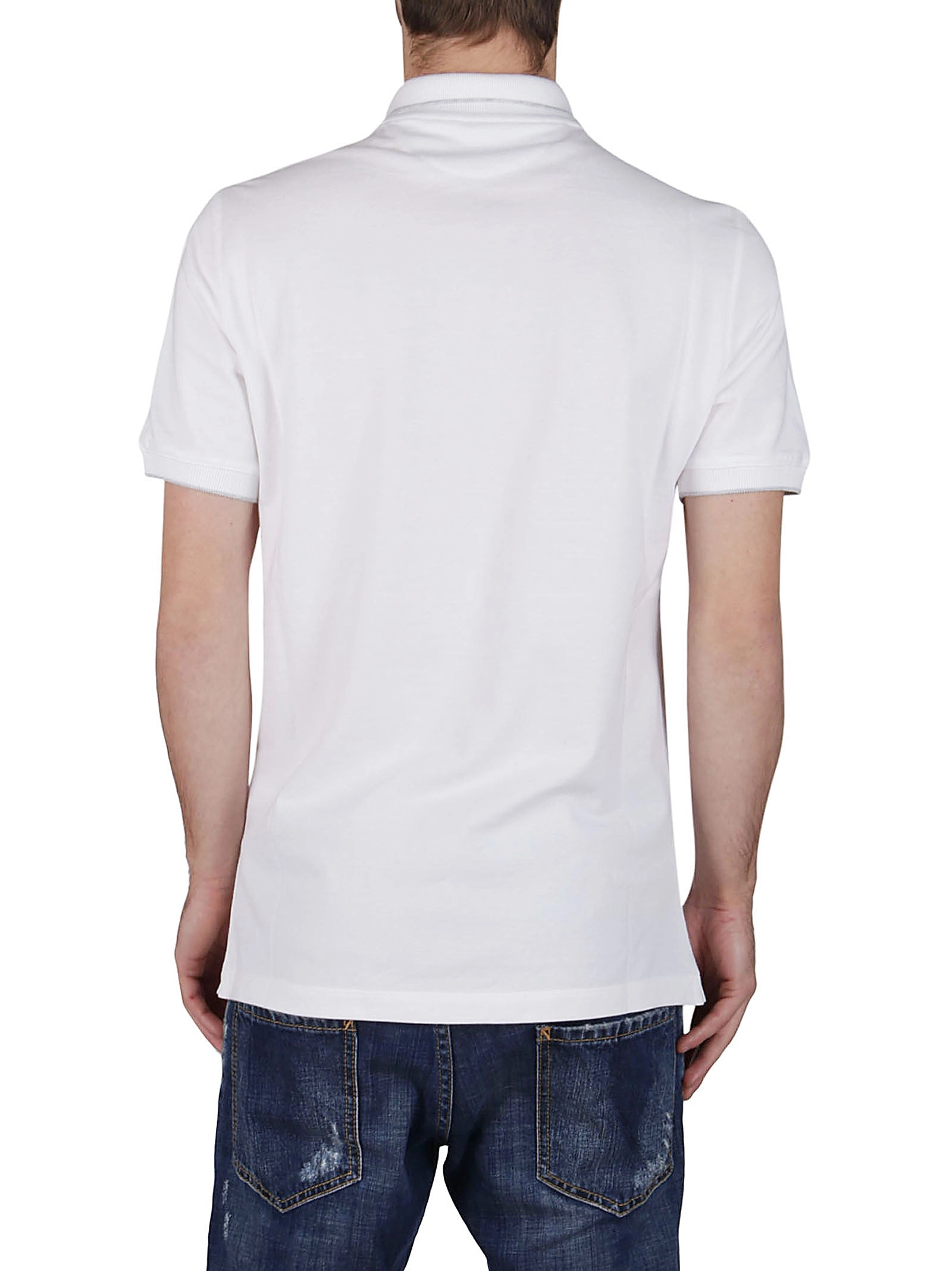 Brunello Cucinelli Logo Embroidered Polo Shirt