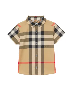 Burberry Kids Checked Short-Sleeve Shirt