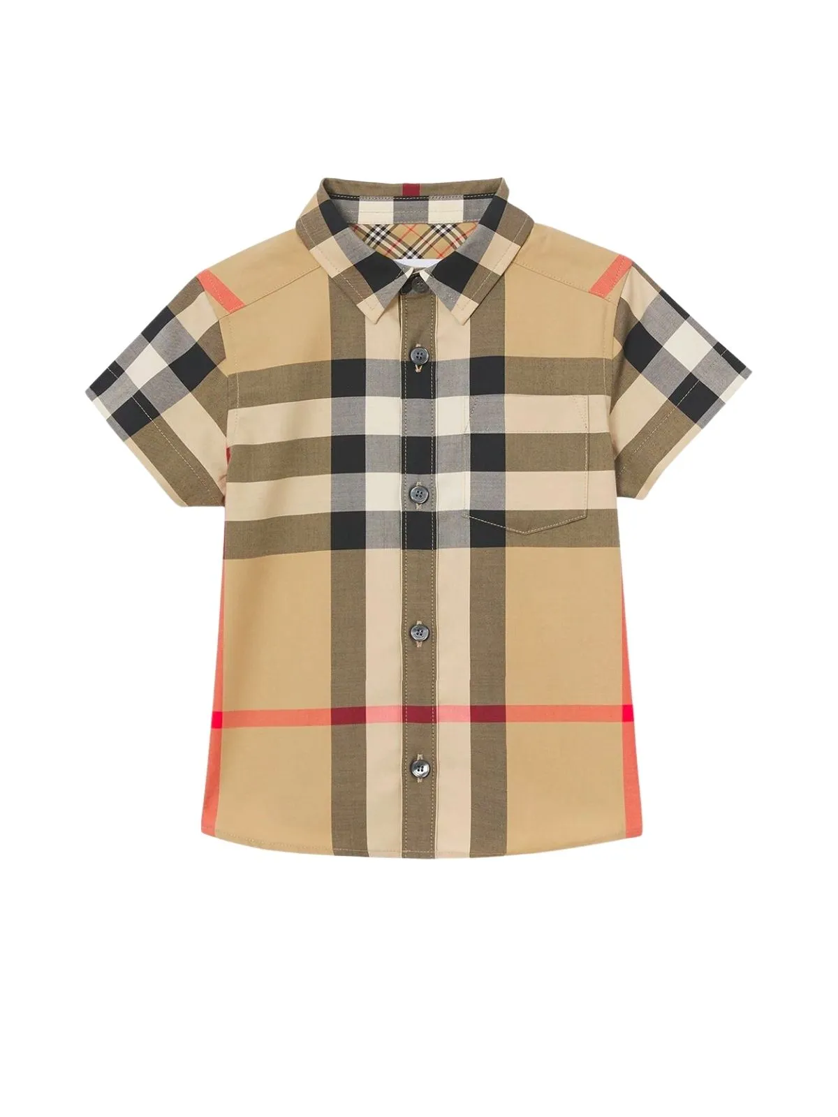 Burberry Kids Checked Short-Sleeve Shirt
