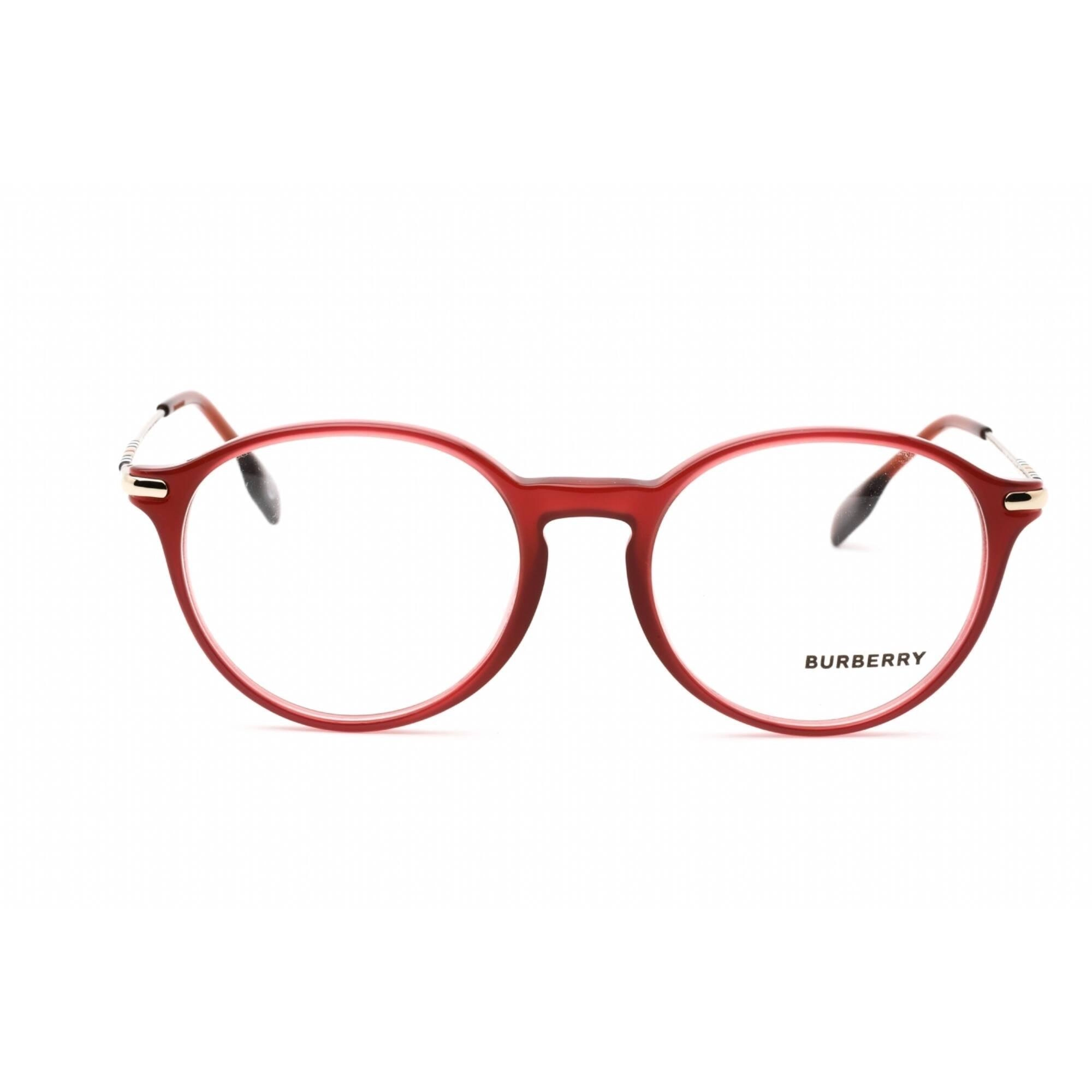 Burberry Unisex Eyeglasses - Full Rim Round Bordeaux Plastic Frame | 0BE2365 4022