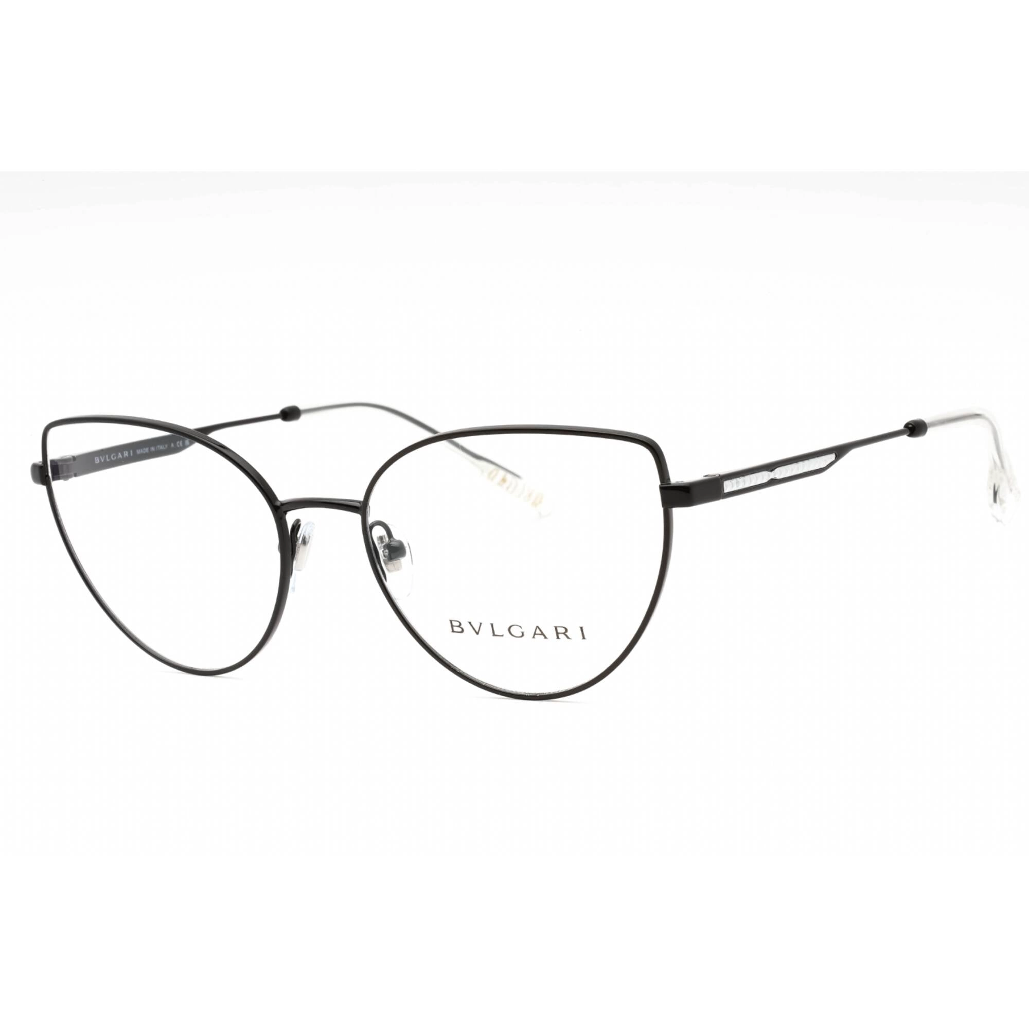 Bvlgari Women's Eyeglasses - Black Metal Full Rim Cat Eye Shape Frame | 0BV2241 2066