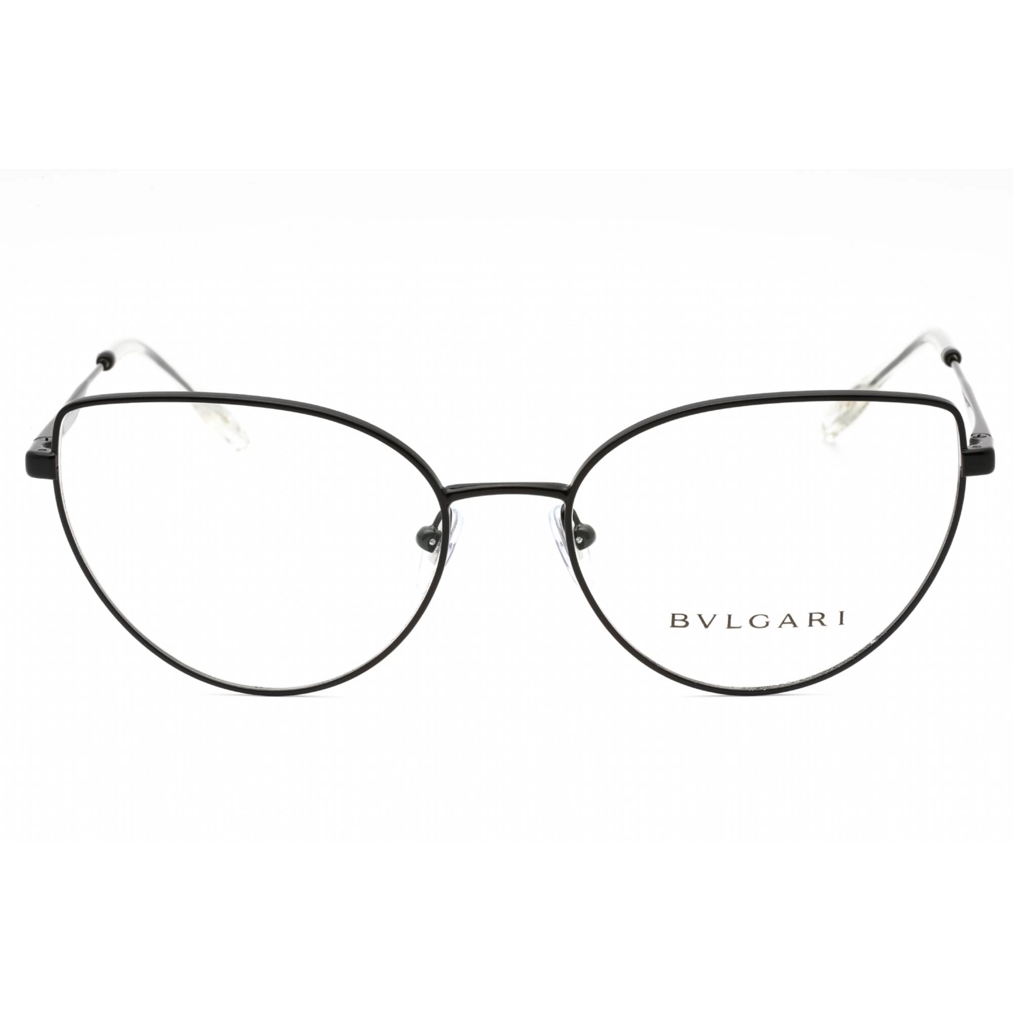 Bvlgari Women's Eyeglasses - Black Metal Full Rim Cat Eye Shape Frame | 0BV2241 2066
