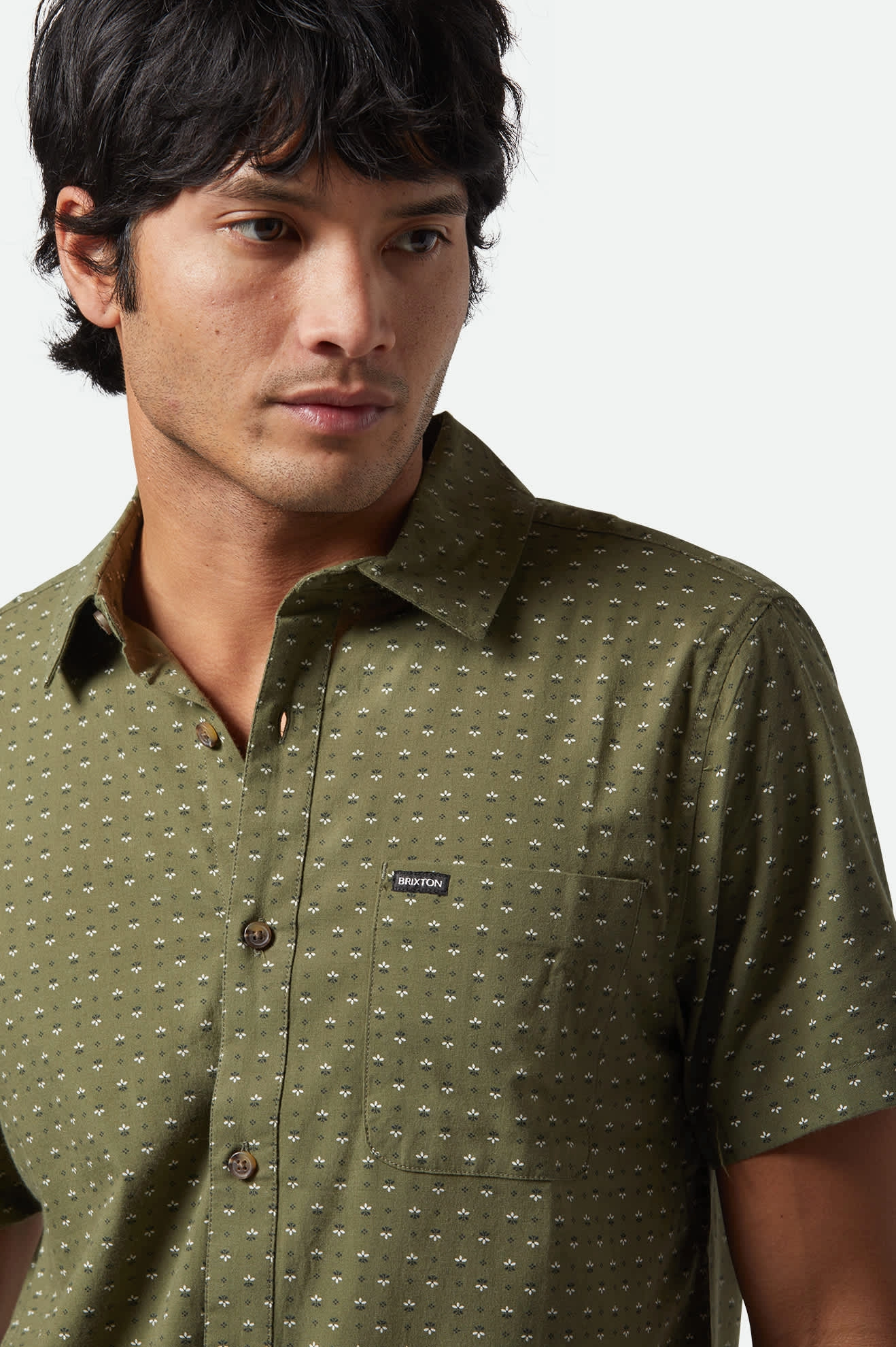Charter Print S/S Shirt - Ivy Green/Micro Floral