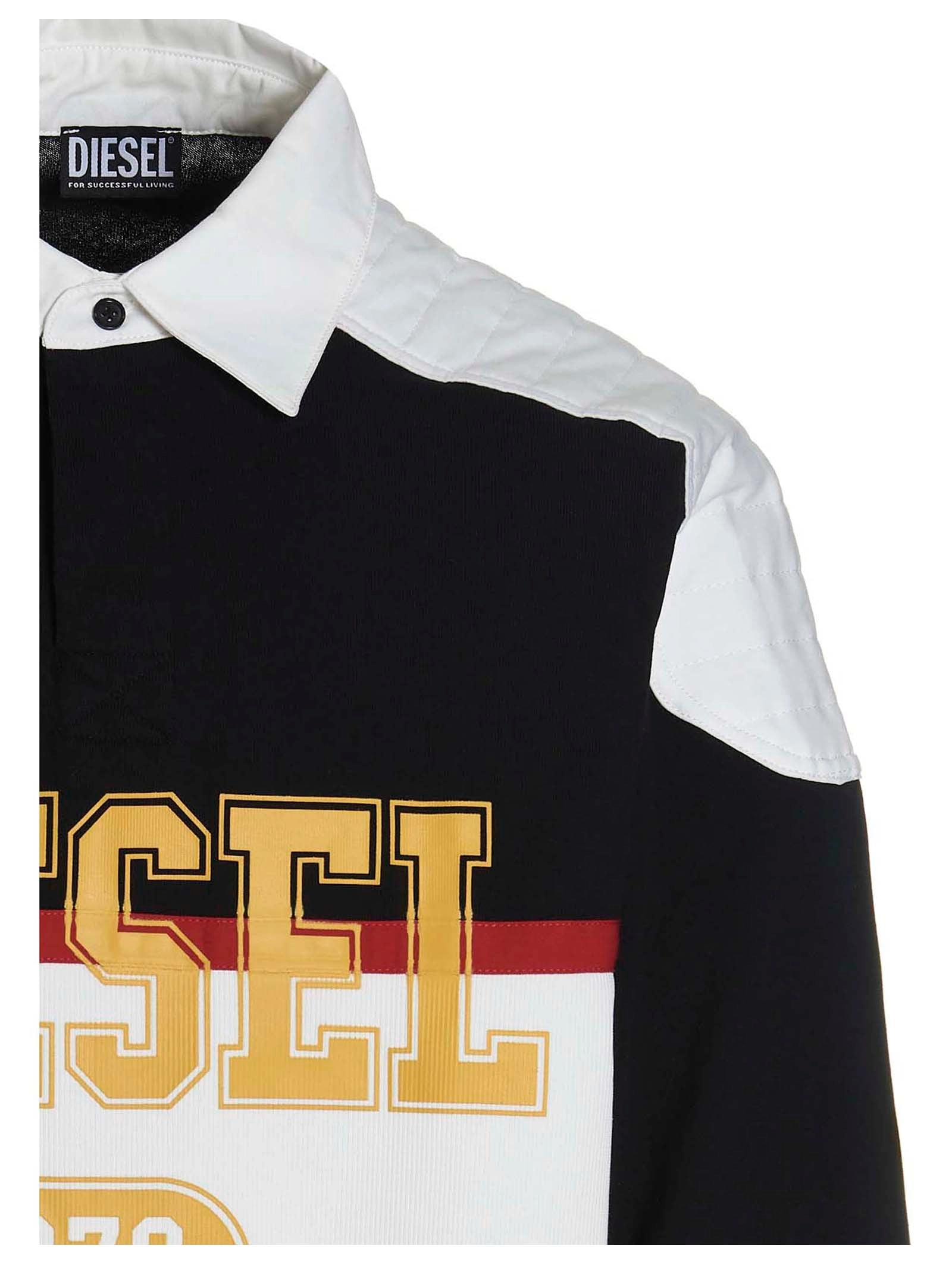 Diesel S-Egby Colour-Block Rugby Polo Shirt