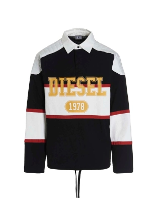 Diesel S-Egby Colour-Block Rugby Polo Shirt