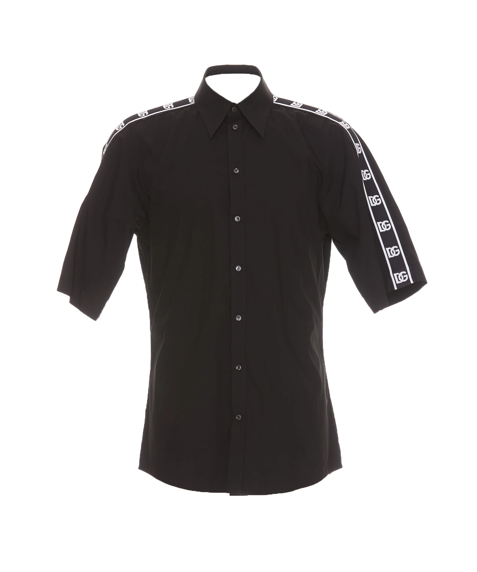 Dolce & Gabbana Logo Panelled Long-Sleeved Shirt