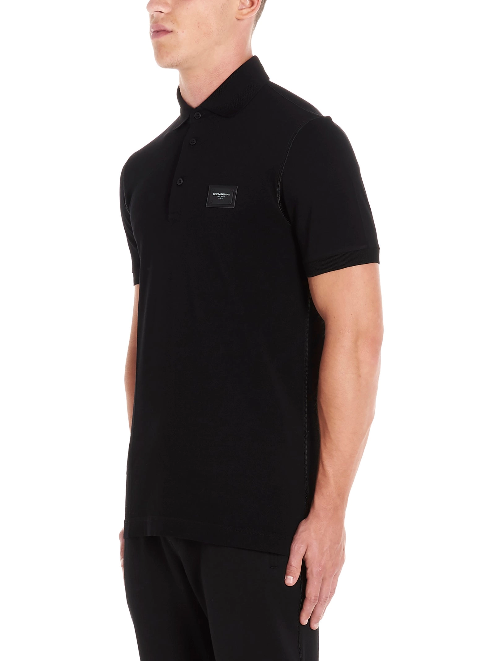 Dolce & Gabbana Logo Patch Polo Shirt