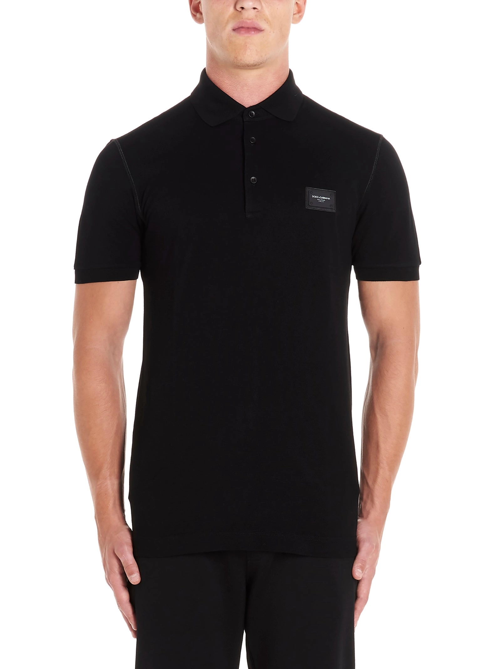 Dolce & Gabbana Logo Patch Polo Shirt