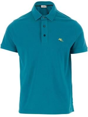 Etro Logo Embroidered Polo Shirt