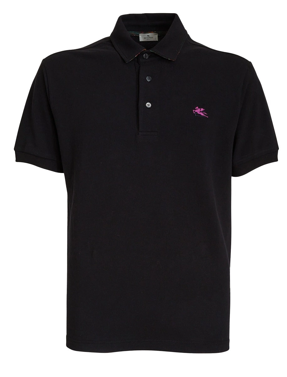Etro Logo Embroidered Polo Shirt