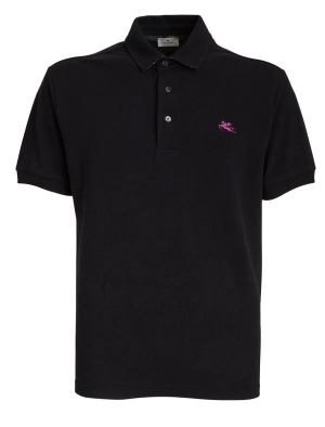Etro Logo Embroidered Polo Shirt