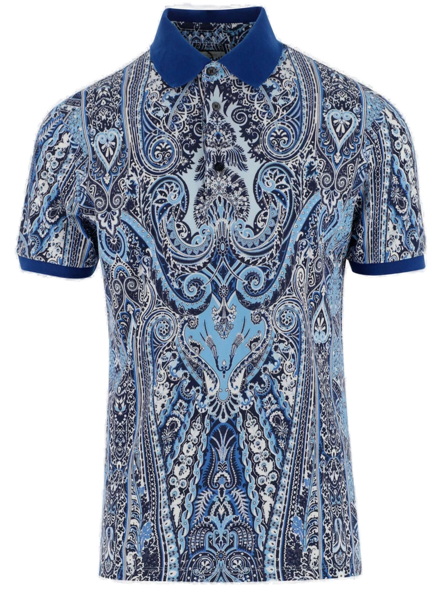 Etro Paisley-Print Polo Shirt