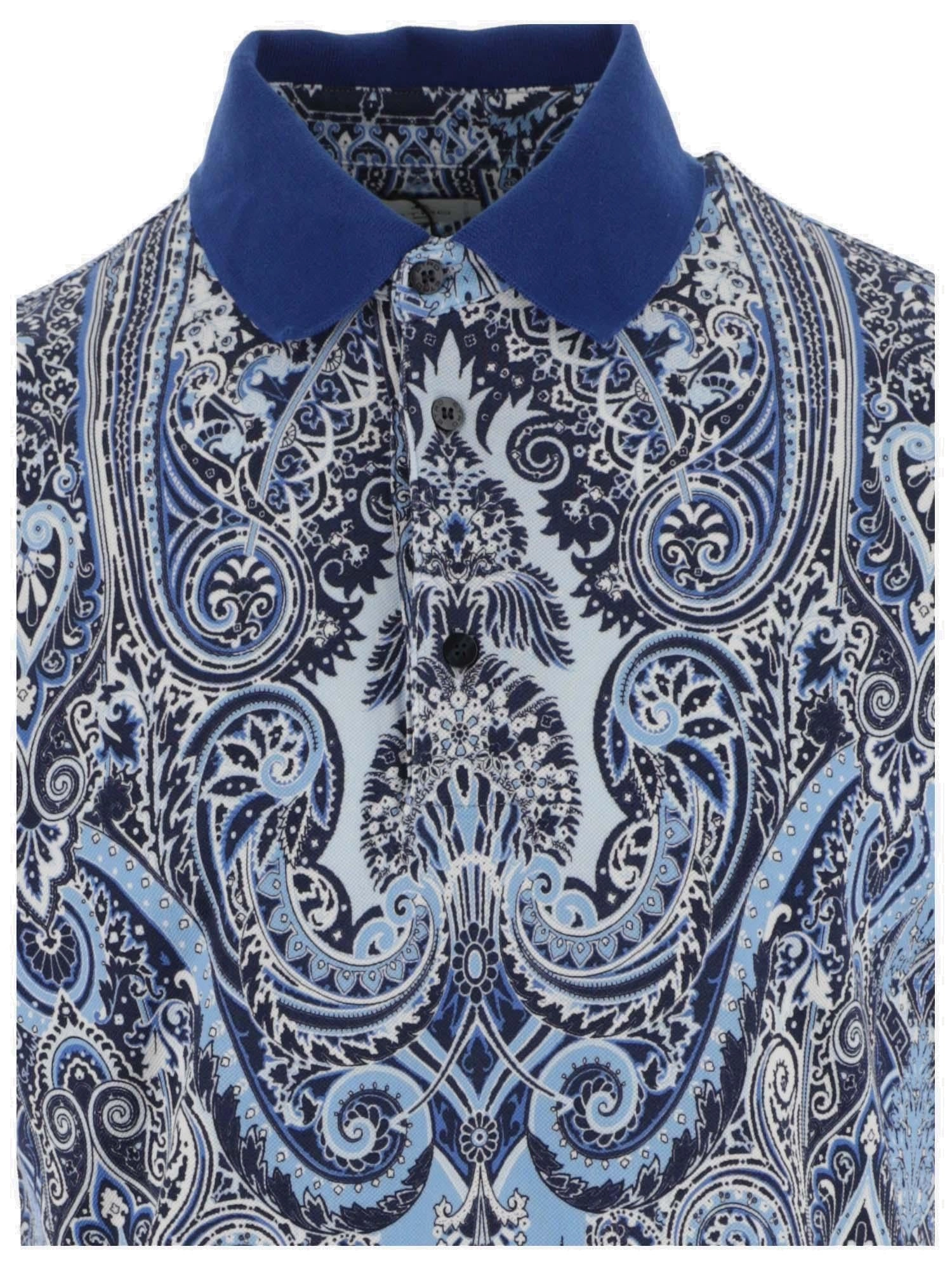 Etro Paisley-Print Polo Shirt
