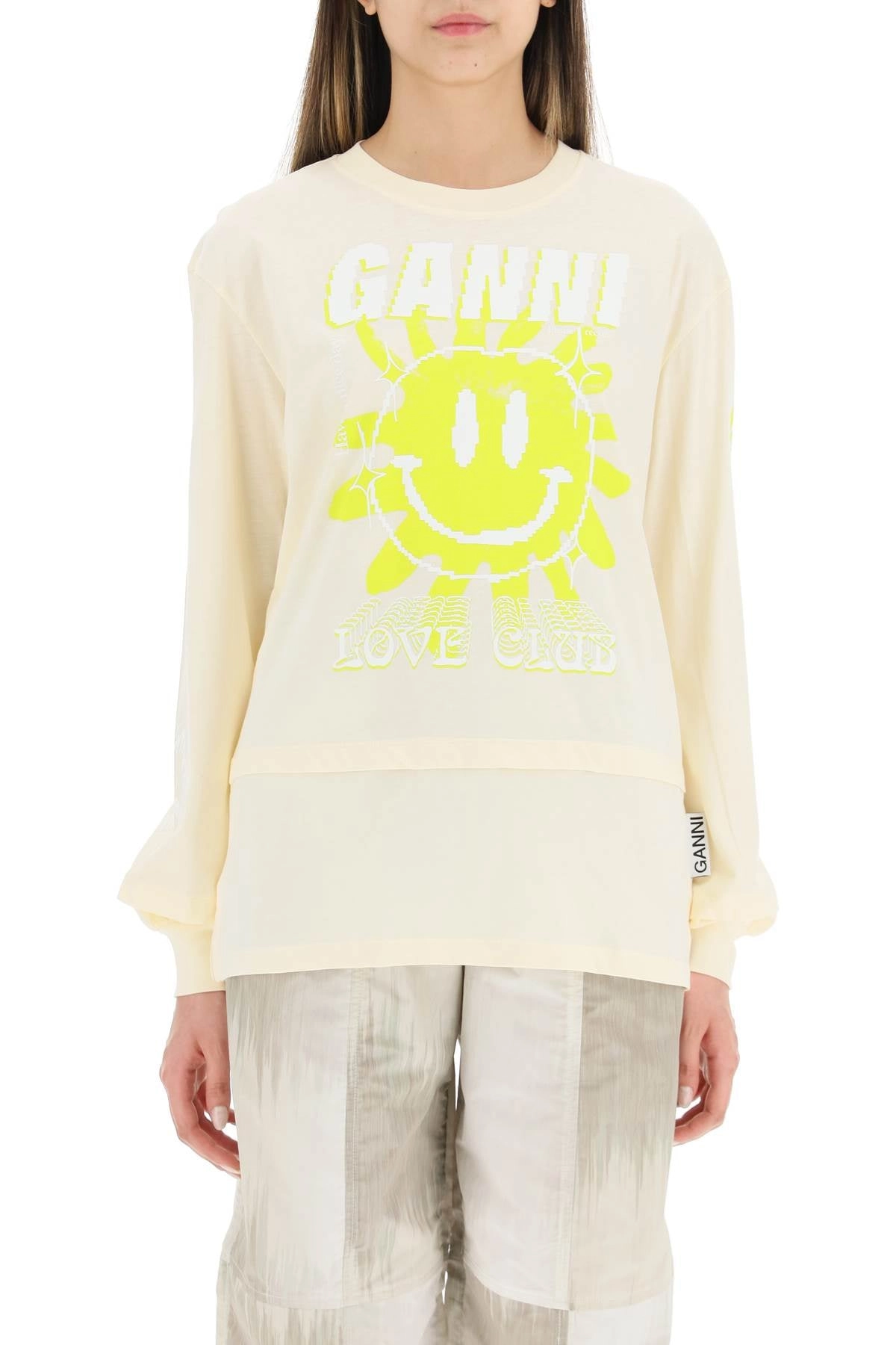 Ganni Graphic Printed Crewneck T-Shirt